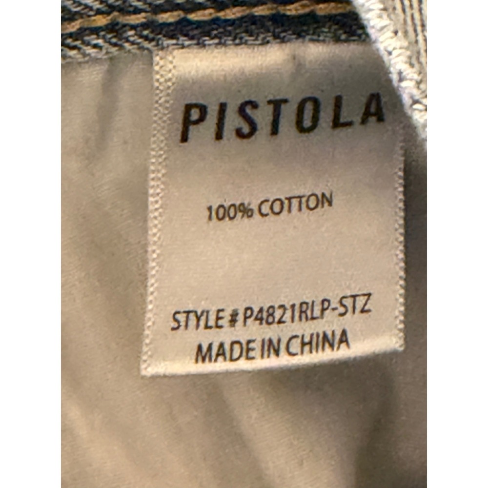 Pistola Distressed Light Wash Denim Shorts Frayed Hem Size 27 100% Cotton Mini - Picture 4 of 10